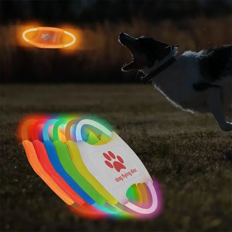 Pet LED Glowing Flying Disc Interactive Training Toy