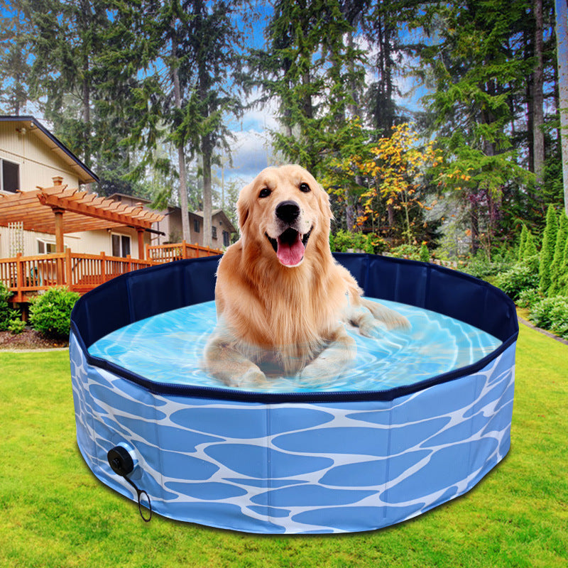 Foldable Pet Bathing Pool Collapsible Outdoor Tub