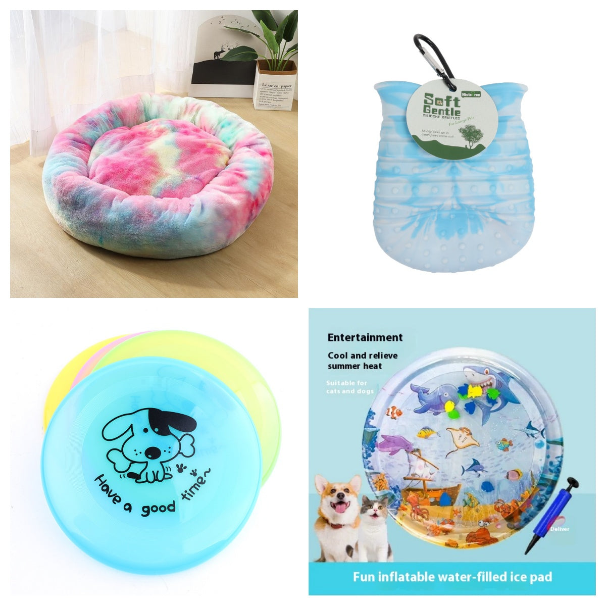 Pet Silicone Flying Saucer Interactive Chew Training Disc Toy