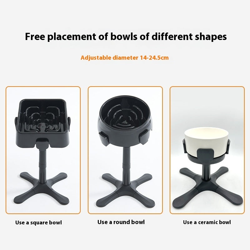 Pet Adjustable Height Anti Tumble Feeding Bowl Stand
