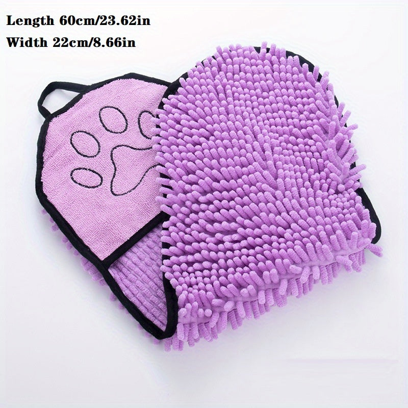Pet Absorbent Microfiber Quick Drying Towel With Hand Pockets