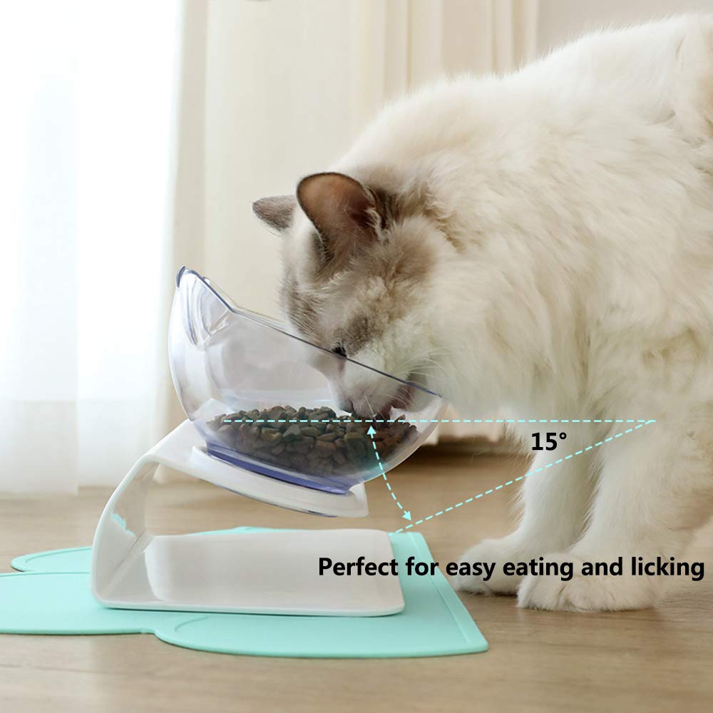 Pet Non Slip Double Bowl Raised Stand Feeding Dish