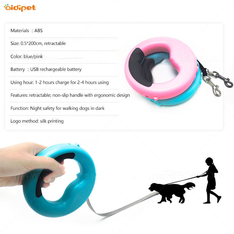 Pet LED Automatic Retractable Telescopic Traction Leash
