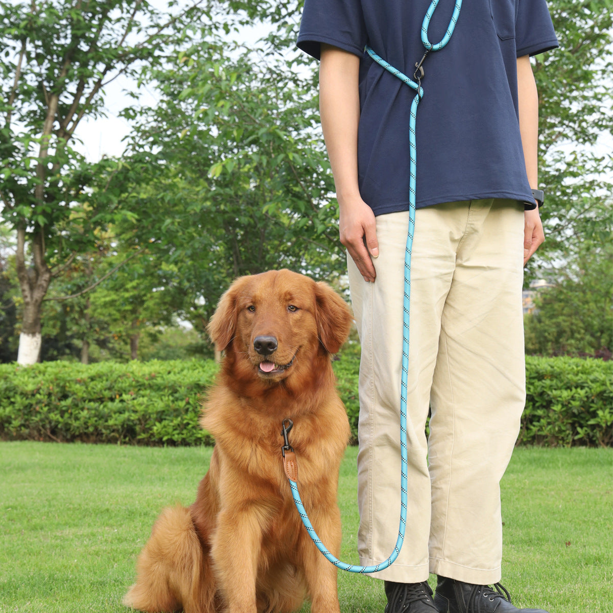 Pet Adjustable Reflective Handheld Walking Rope Leash