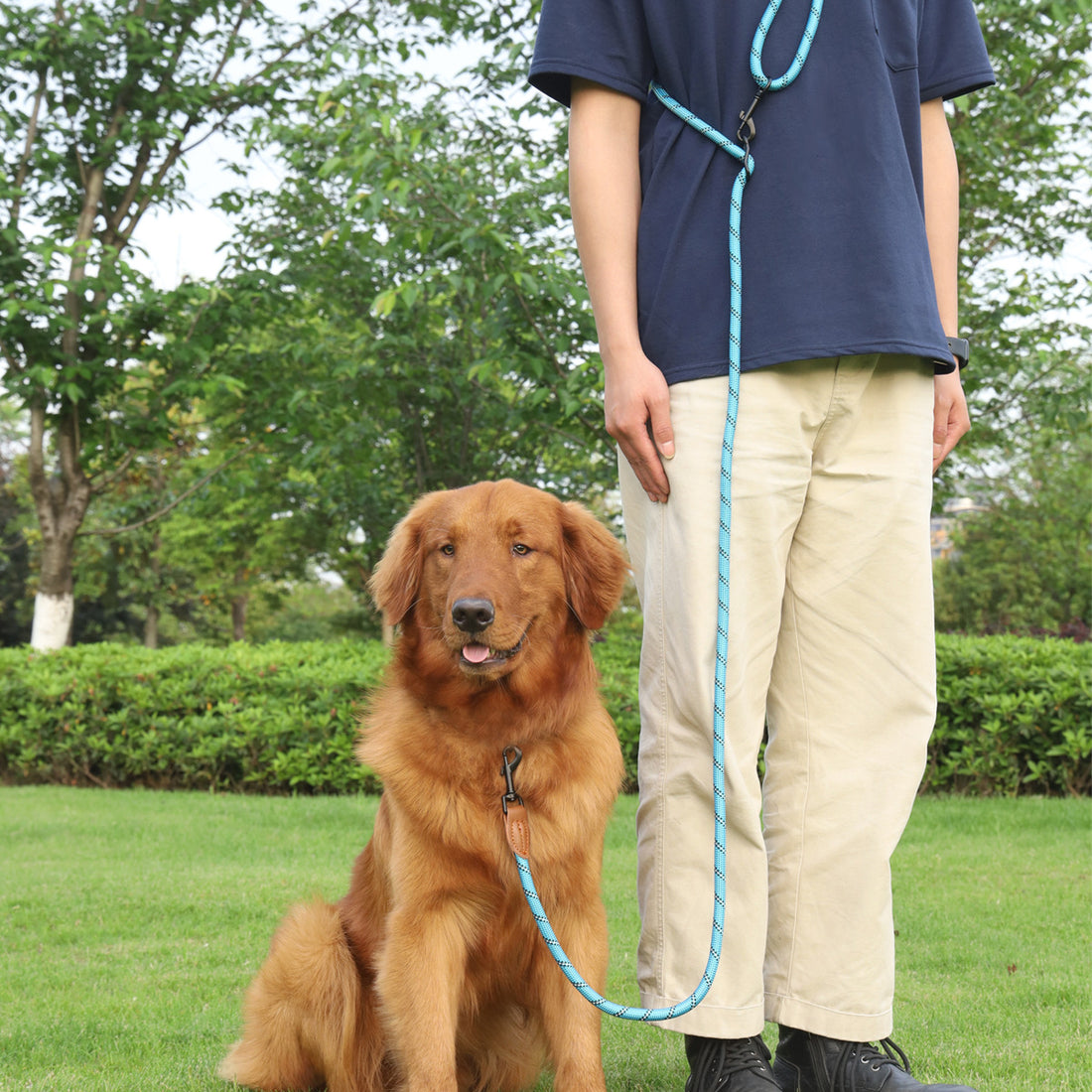 Pet Adjustable Reflective Handheld Walking Rope Leash