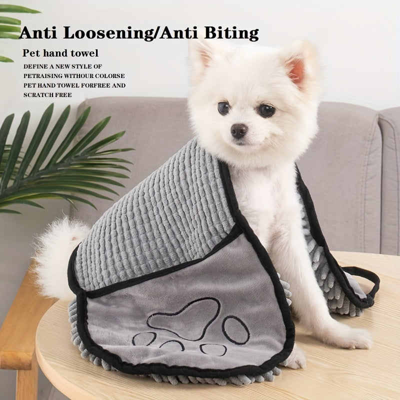 Pet Absorbent Microfiber Quick Drying Towel With Hand Pockets