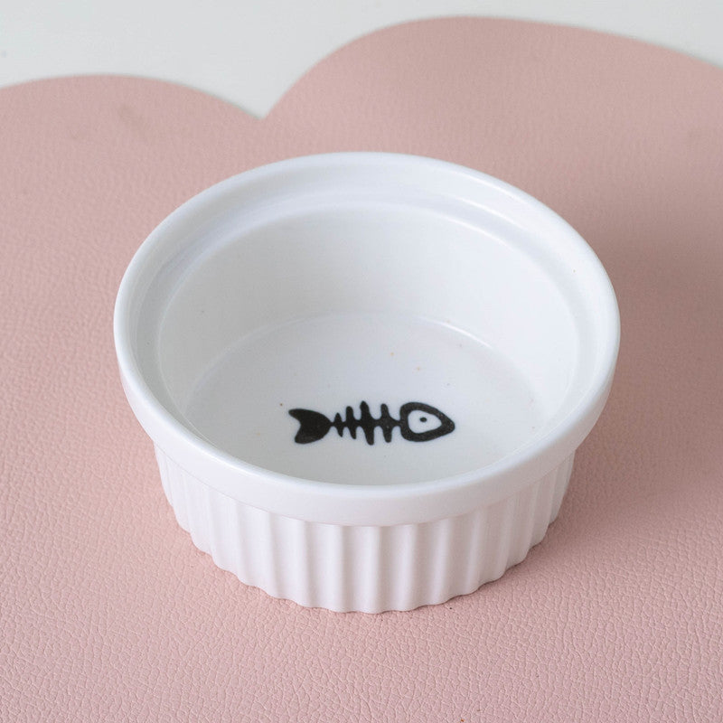 Pet Ceramic Double Bowl Elevated Feeding Set