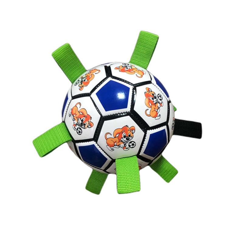Pet Bite Resistant Football Chew Toy Molar Grinding Ball