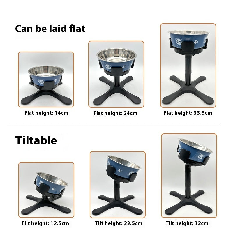 Pet Adjustable Height Anti Tumble Feeding Bowl Stand