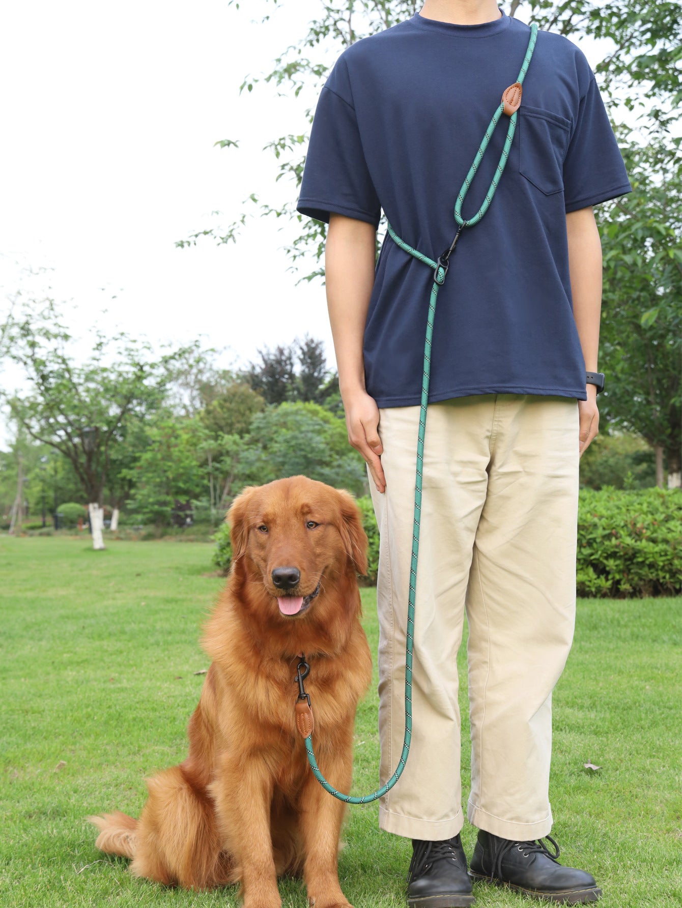 Pet Adjustable Reflective Handheld Walking Rope Leash