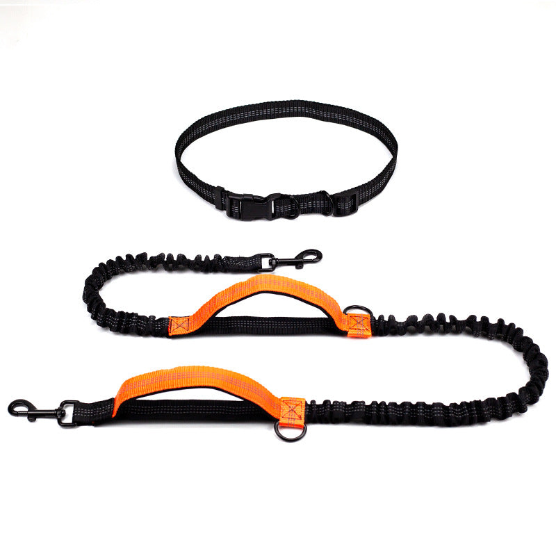 Pet Multifunctional Reflective Double Telescopic Running Leash