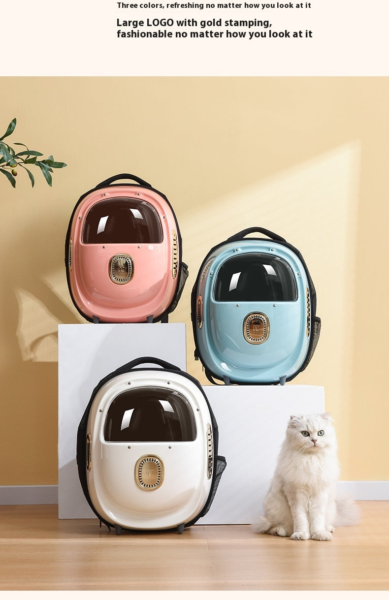 Climate Control Pet Backpack Astronaut Style Portable Carrier