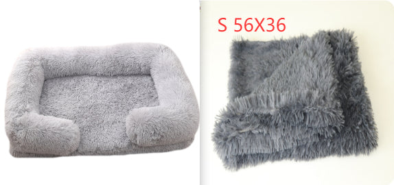 Pet Plush Round Winter Warm Bed