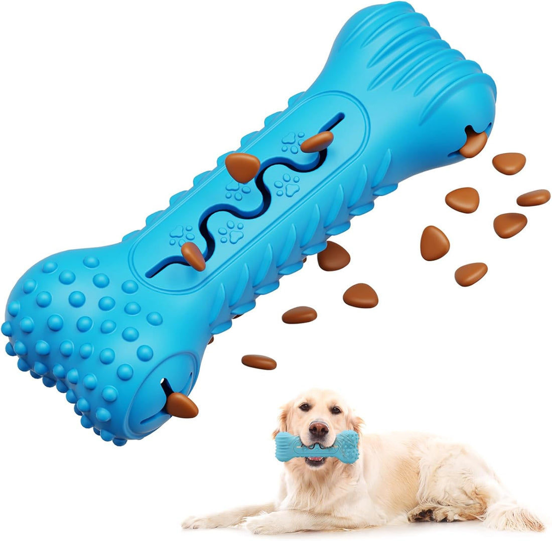 Pet Durable Bone Shape Chew Toy Natural Rubber Dental Cleaning Toy