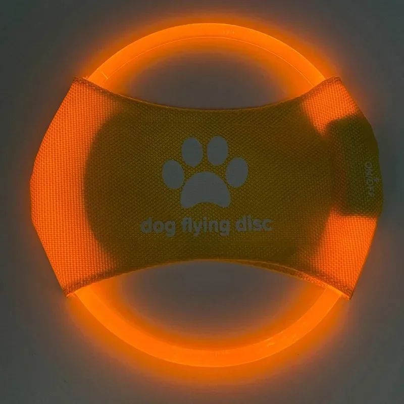 Pet LED Glowing Flying Disc Interactive Training Toy