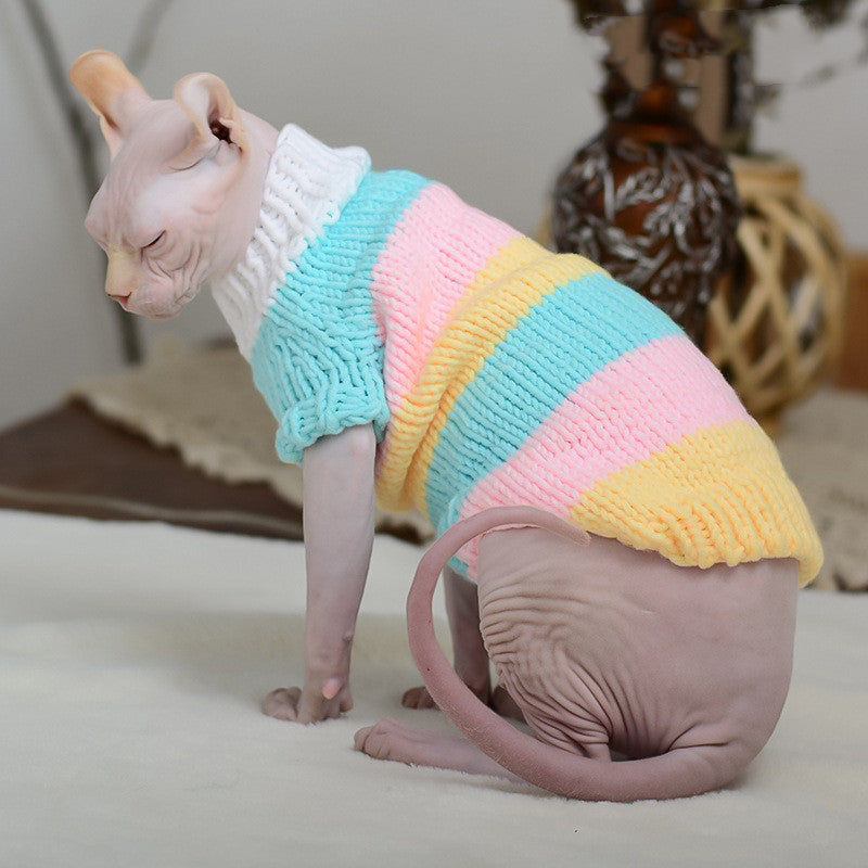 Warm Sweater For Hairless Pet Apparel