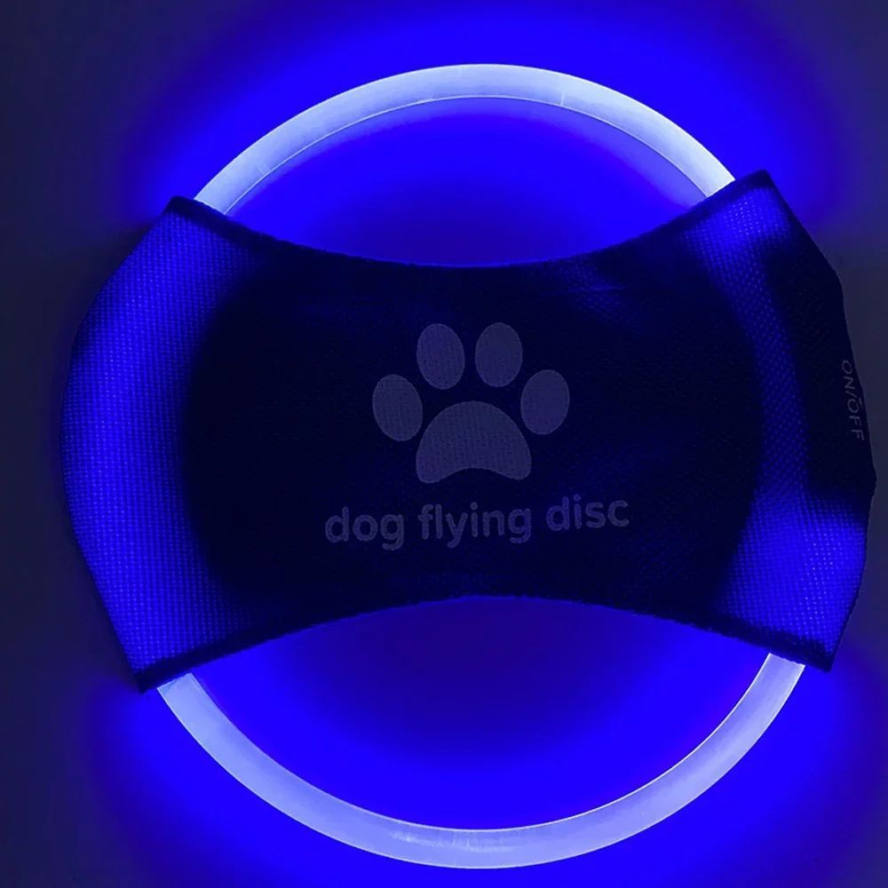 Pet LED Glowing Flying Disc Interactive Training Toy