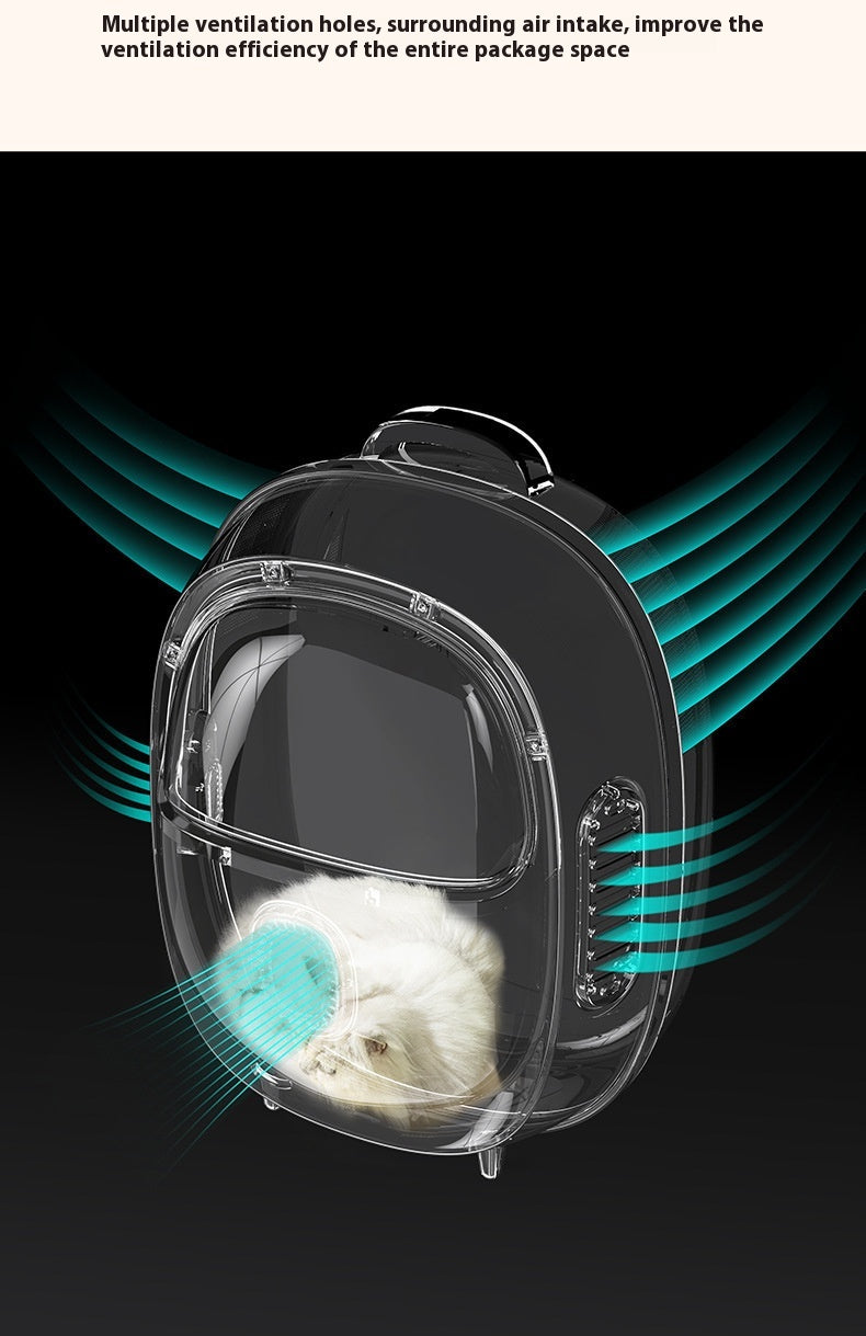 Climate Control Pet Backpack Astronaut Style Portable Carrier