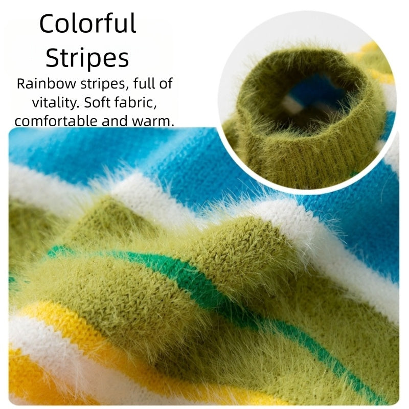 Pet Autumn Winter Striped Sleeveless Sweater Casual Wear
