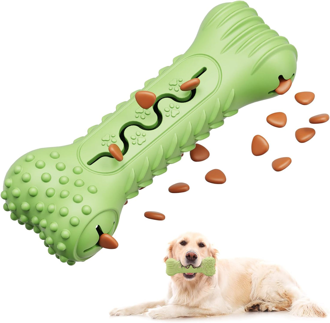Pet Durable Bone Shape Chew Toy Natural Rubber Dental Cleaning Toy