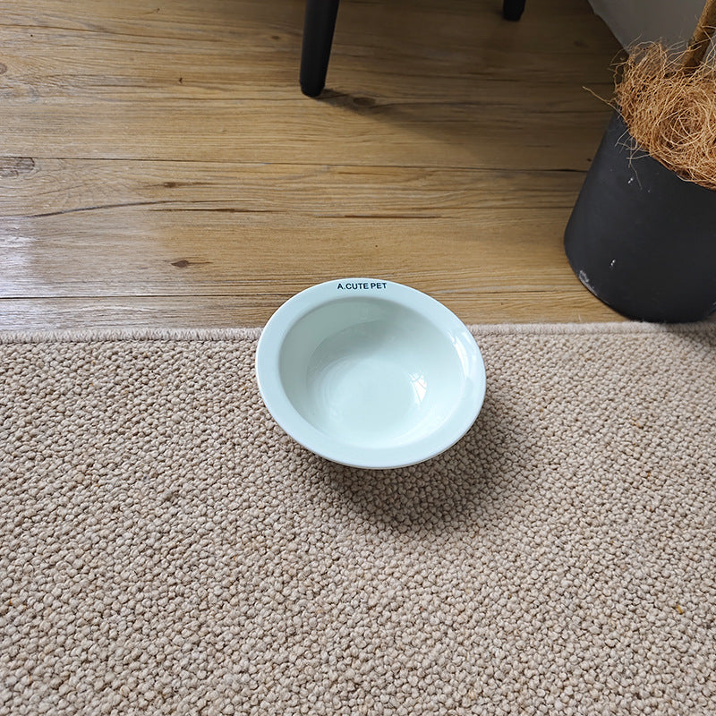Pet Anti Tumble High Leg Ceramic Double Feeding Bowl Stand