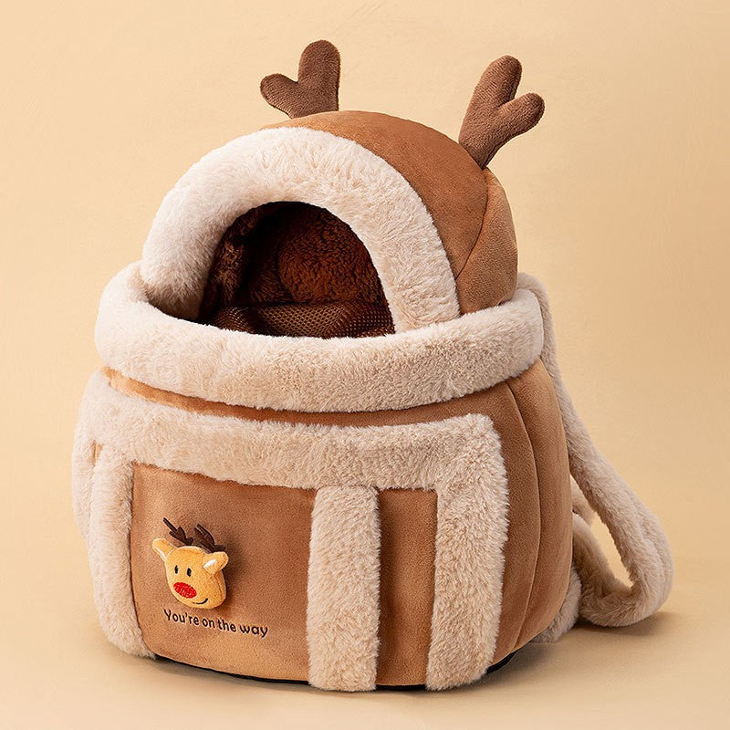 Animal Shape Portable Pet Backpack Diaper Carry Bag