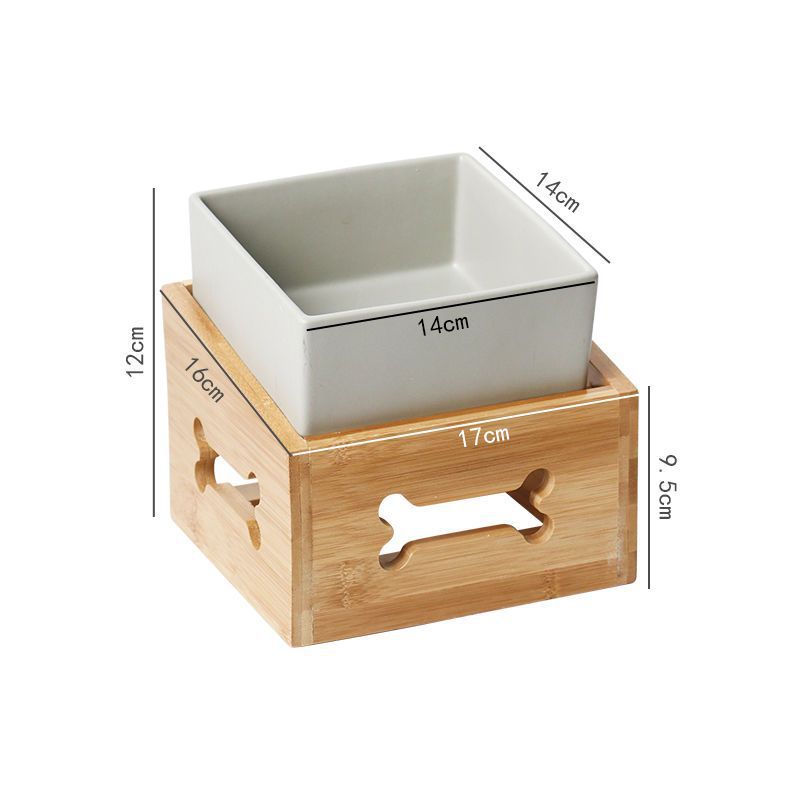 Pet Large Capacity High Stand Ceramic Feeding Bowl