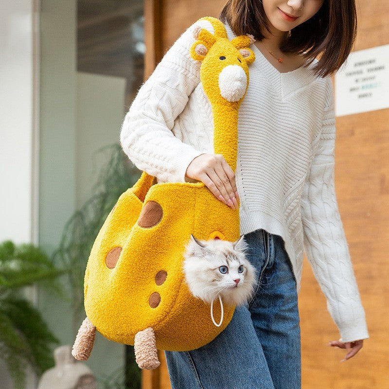 Animal Shape Portable Pet Backpack Diaper Carry Bag