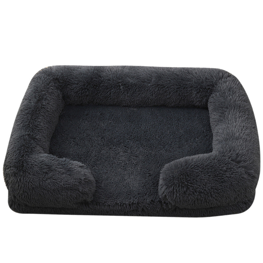 Pet Plush Round Winter Warm Bed