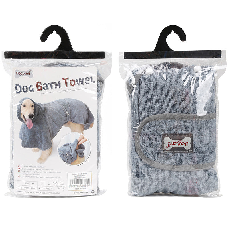 Pet Cotton Highly Absorbent Bathrobe Towel Wrap