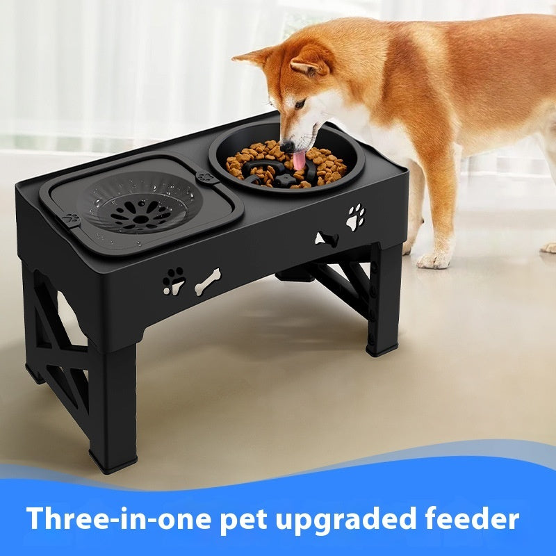 Pet Stainless Steel Double Bowl Lifting Feeder Stand