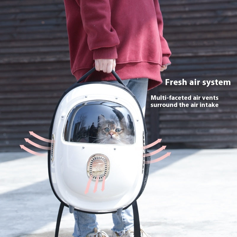 Climate Control Pet Backpack Astronaut Style Portable Carrier