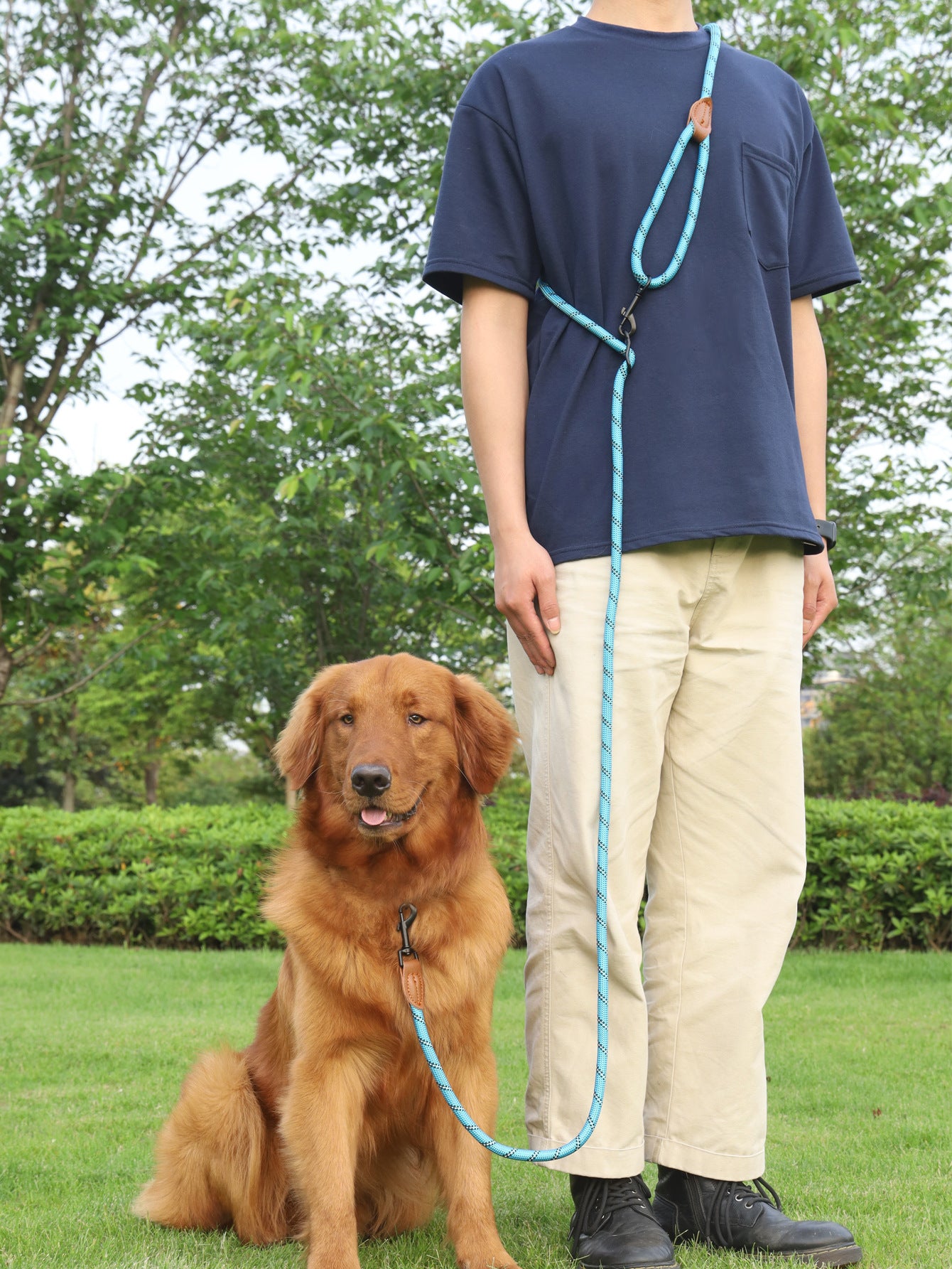Pet Adjustable Reflective Handheld Walking Rope Leash