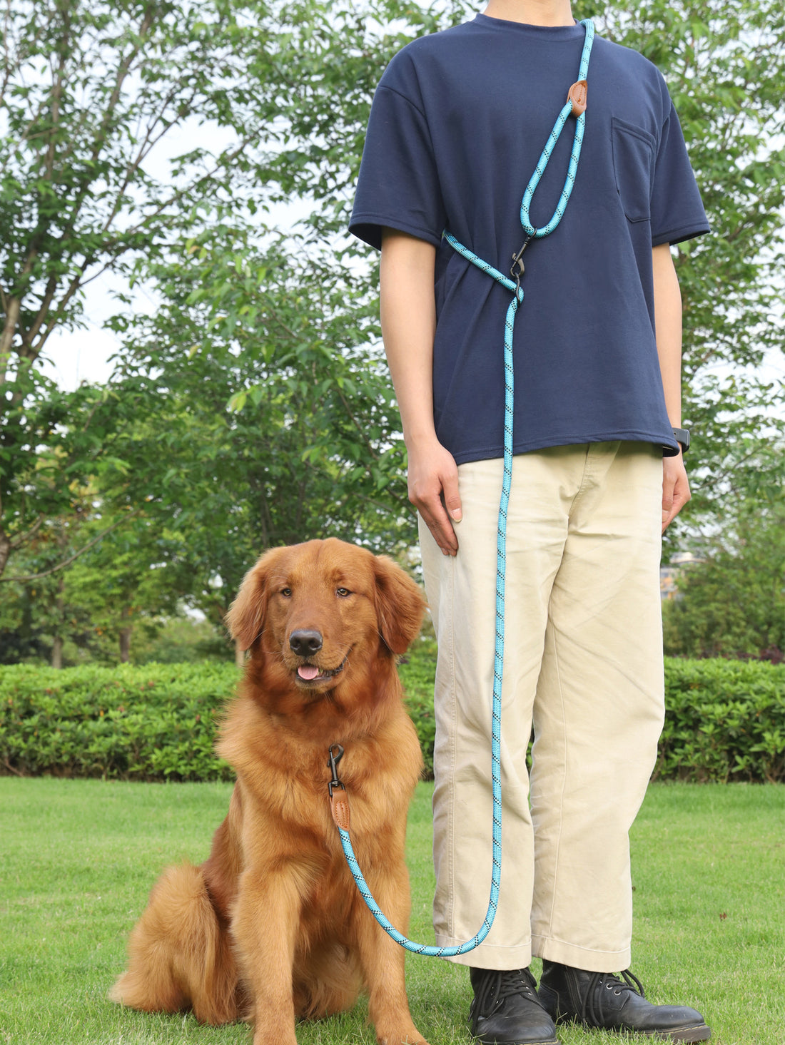 Pet Adjustable Reflective Handheld Walking Rope Leash