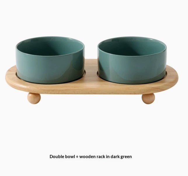 Ceramic Pet Food Bowls Durable Feeding Supplies Set