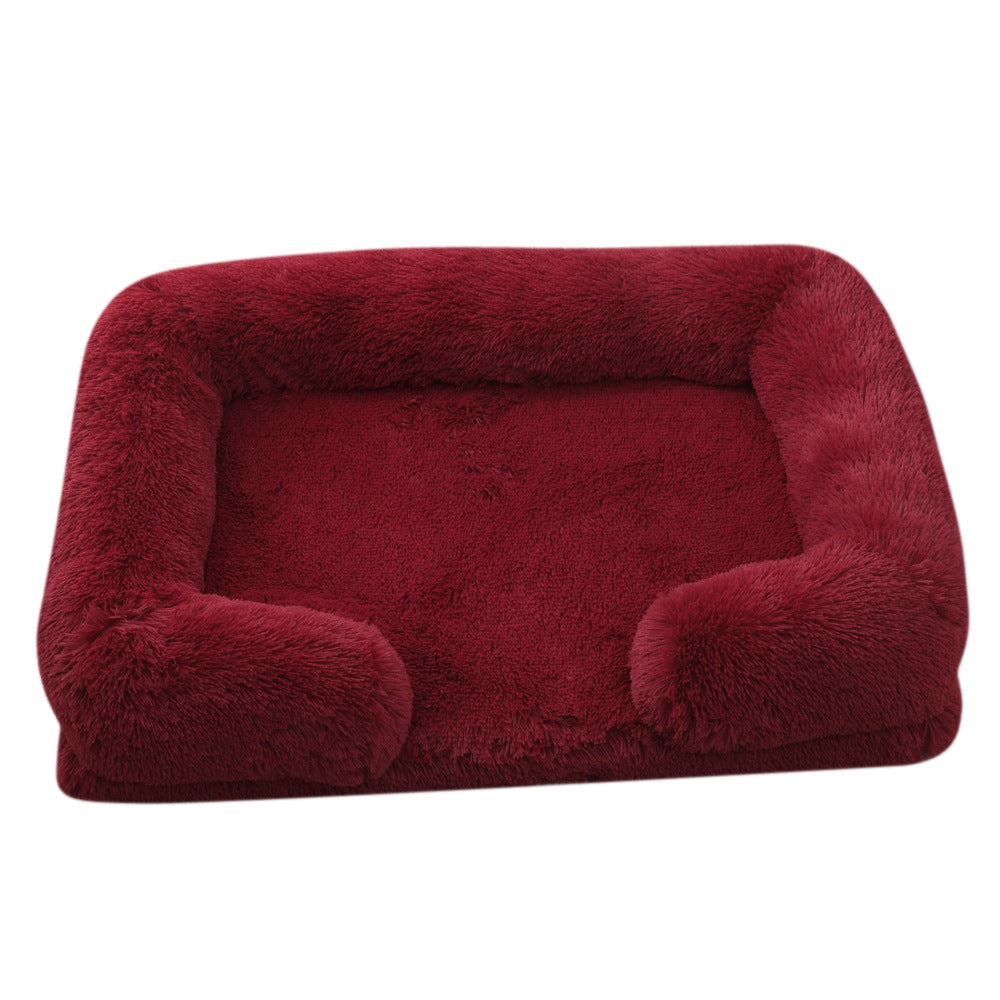 Pet Plush Round Winter Warm Bed