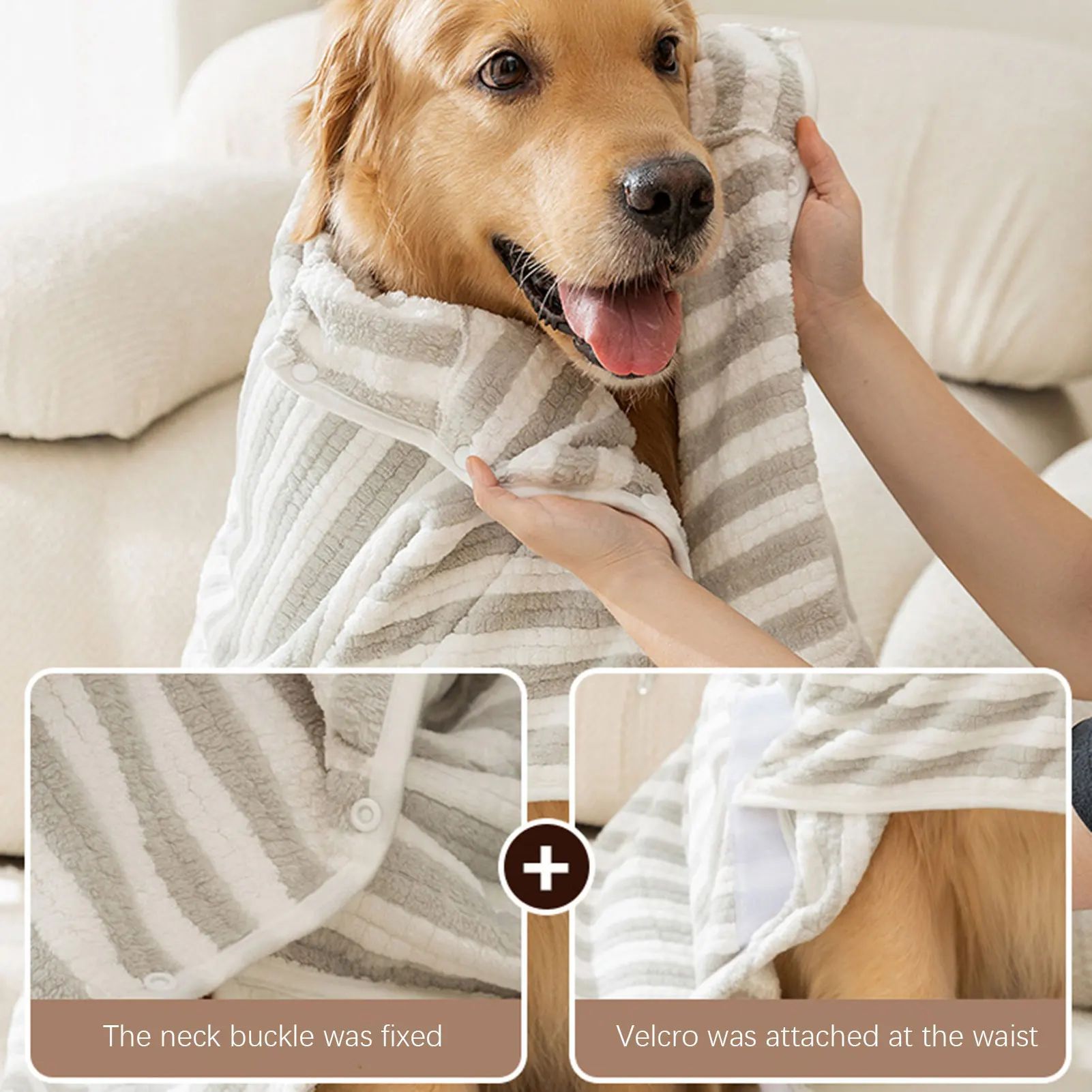 Pet Ultra Absorbent Quick Dry Bath Towel Bathrobe