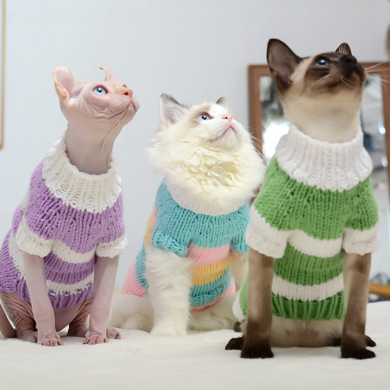 Warm Sweater For Hairless Pet Apparel