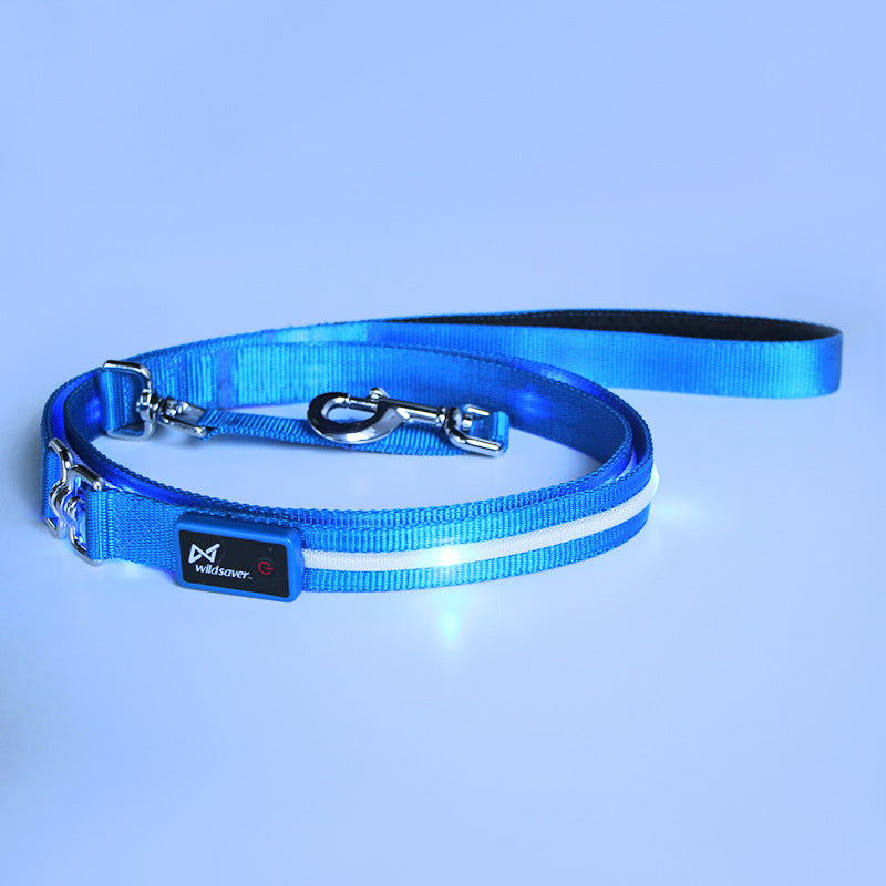 LED USB Rechargeable Luminous Pet Leash Walking Lead