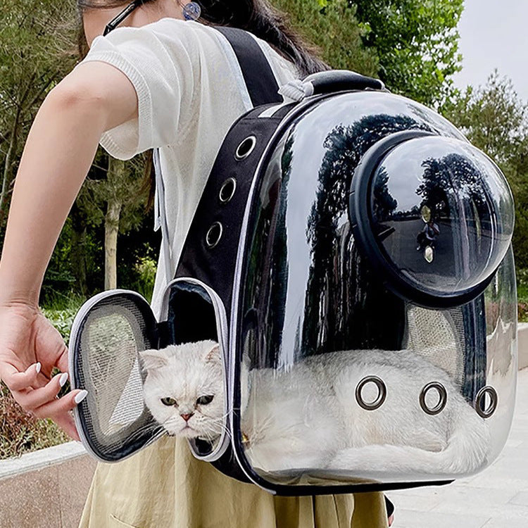Pet Transparent Breathable Large Capacity Backpack Carrier