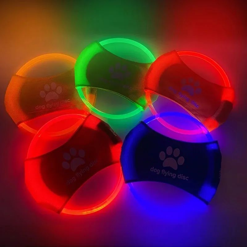 Pet LED Glowing Flying Disc Interactive Training Toy