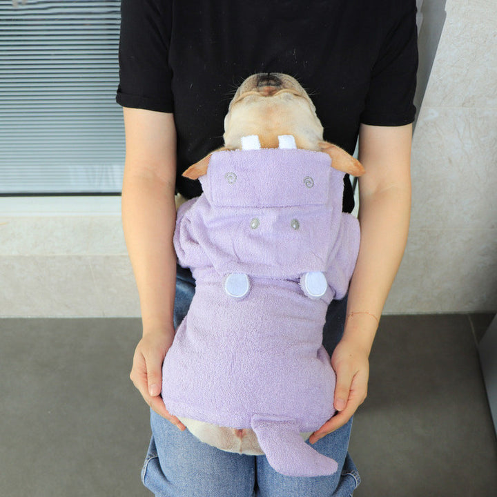 Pet Bathrobe Quick Drying Absorbent Bath Towel Grooming Wear
