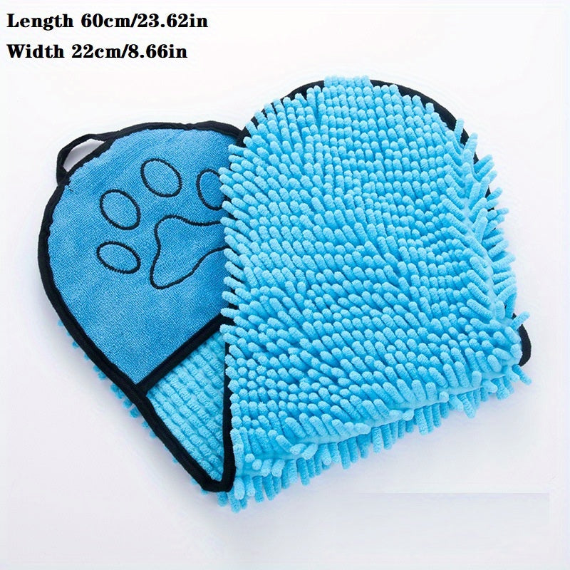 Pet Absorbent Microfiber Quick Drying Towel With Hand Pockets