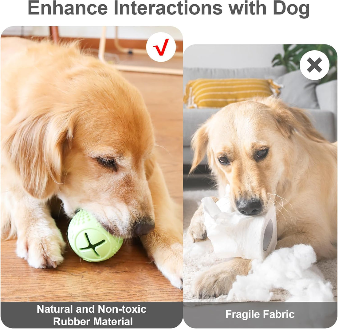 Pet Durable Bone Shape Chew Toy Natural Rubber Dental Cleaning Toy