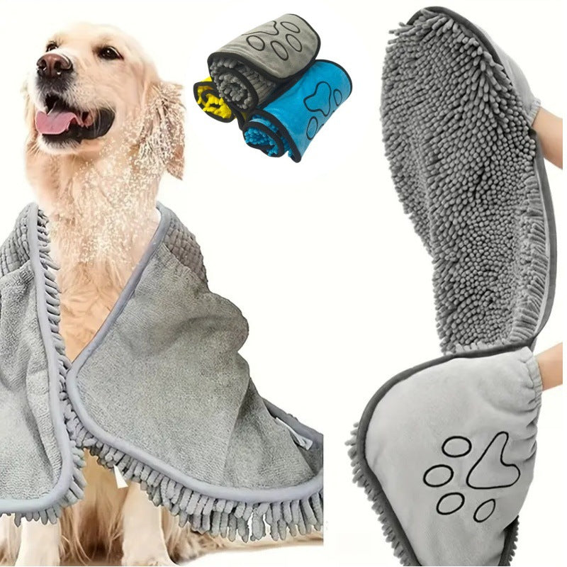 Quick Drying Pet Bath Towel Absorbent Grooming Cloth