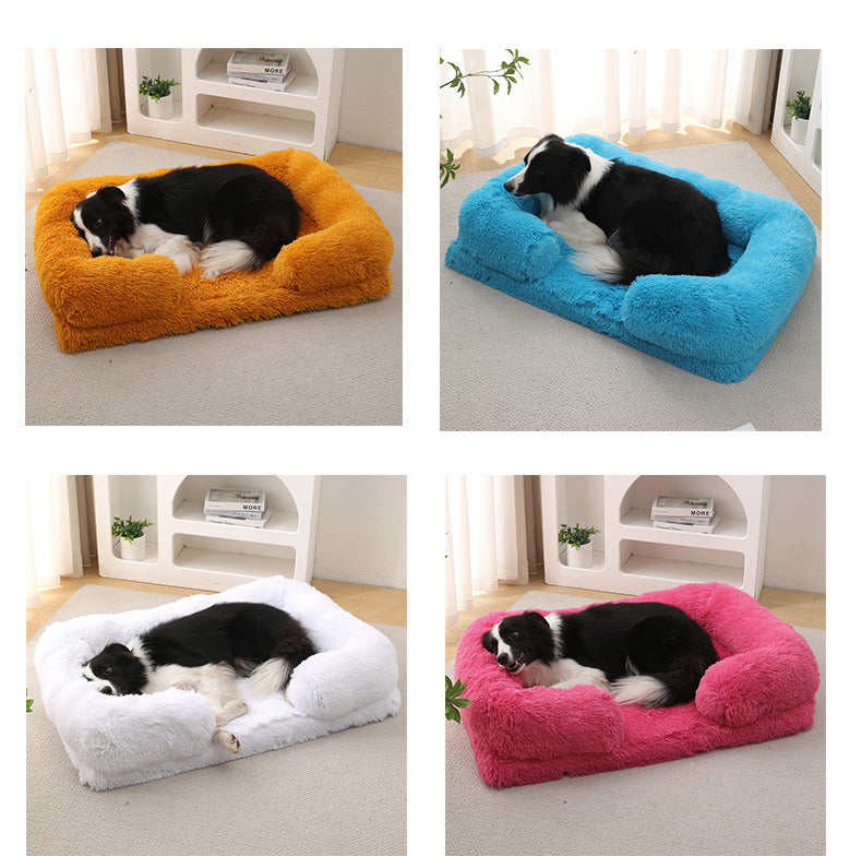 Pet Plush Round Winter Warm Bed