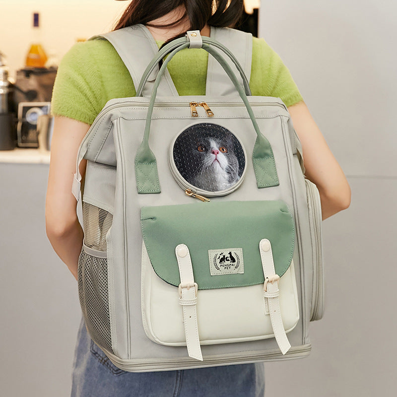 Large Capacity Breathable Pet Backpack Portable Carrier