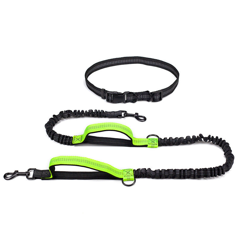 Pet Multifunctional Reflective Double Telescopic Running Leash