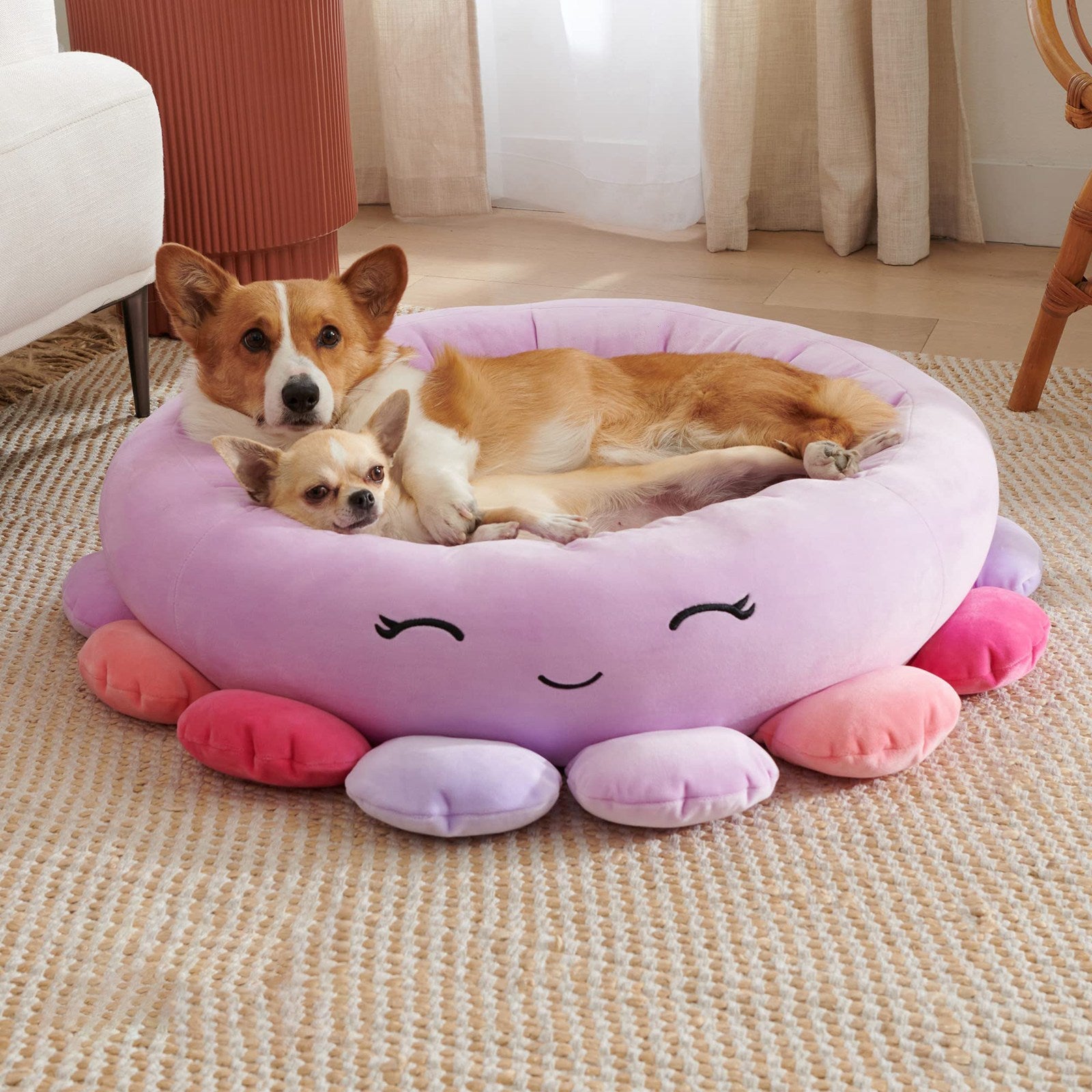 Pet Super Soft Plush Animal Fruit Design Bed