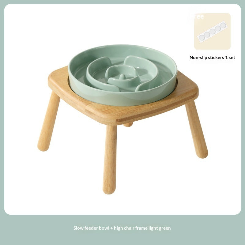 Ceramic Pet Slow Feeding Anti Choking Tip Proof Bowl